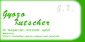 gyozo kutscher business card