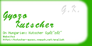 gyozo kutscher business card